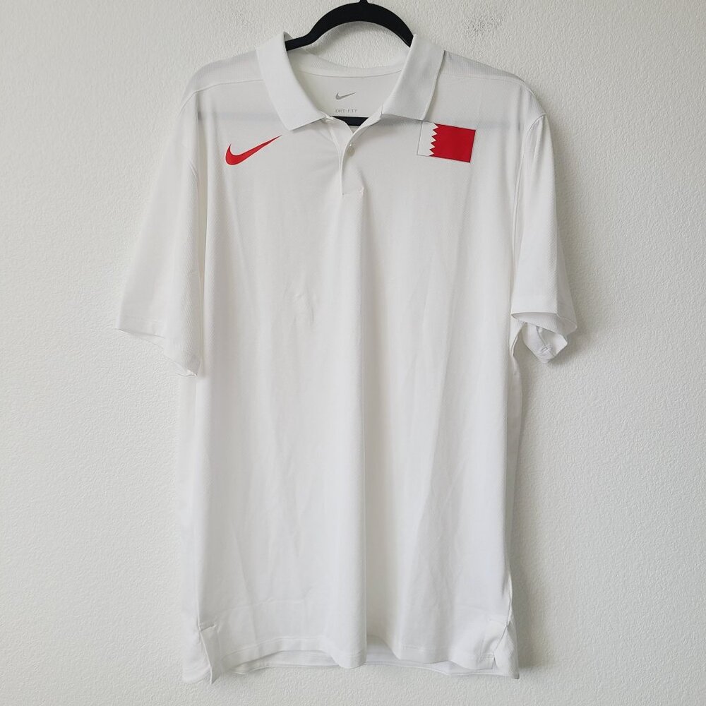 NEW Nike Pro Team Issued Bahrain Olympics Basketball Polo CT0743-100 Size L